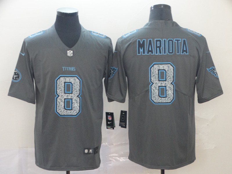 Men's Tennessee Titans Marcus Mariota #8 Gray Jersey